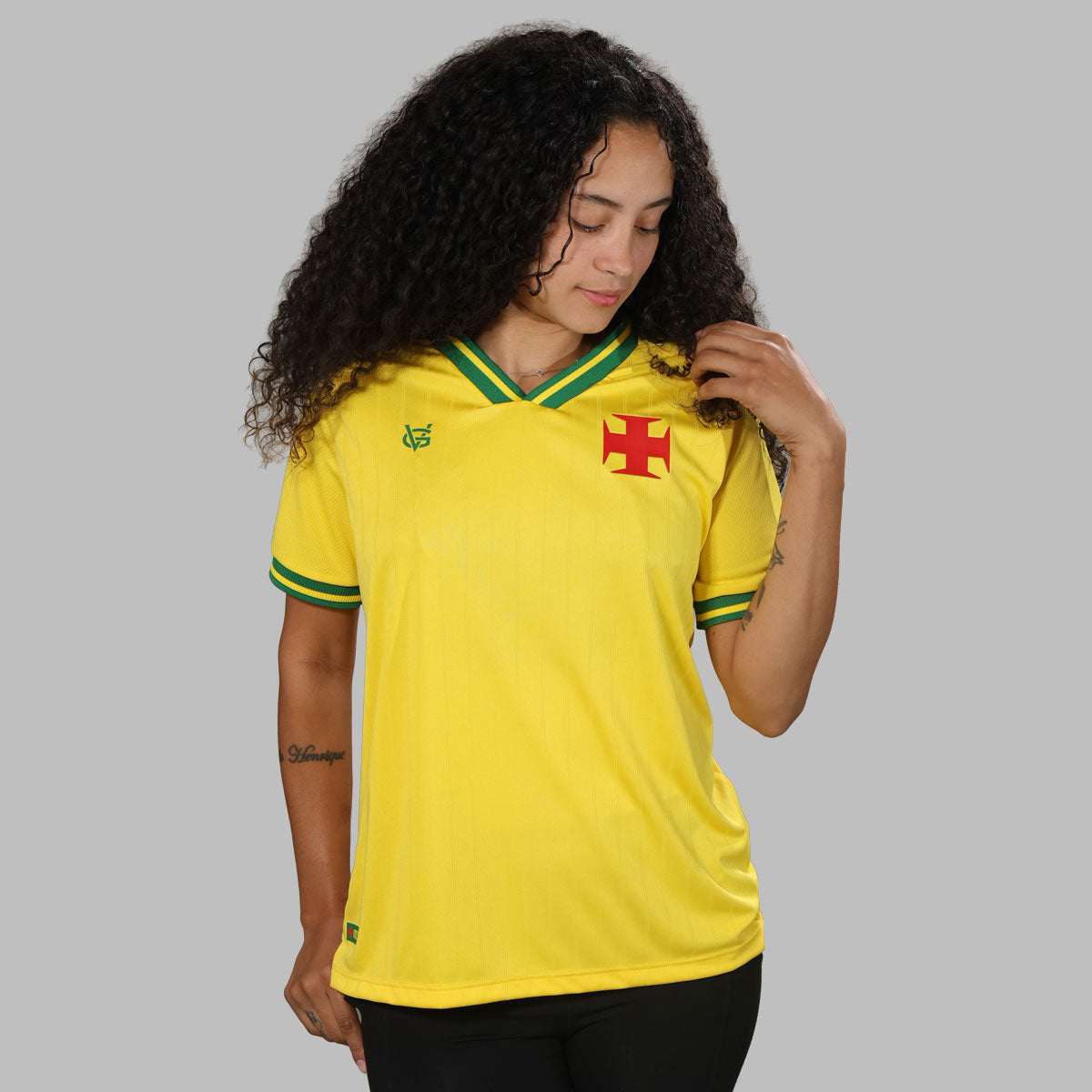Blusa Feminina Vasco Brasil Canária da Colina Amarelo 3