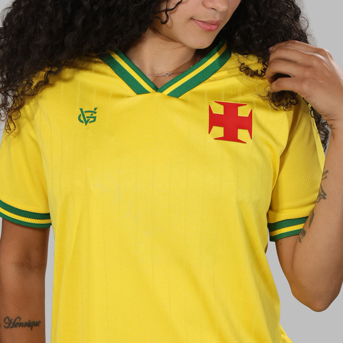Blusa Feminina Vasco Brasil Canária da Colina Amarelo 4